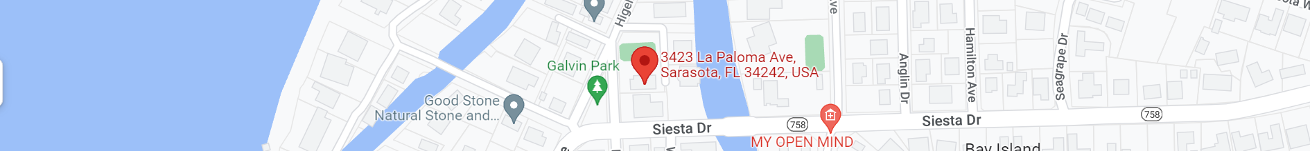 A map showing the location of a restaurant.